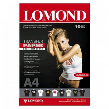 Термотрансферная бумага Lomond для стр. печати для св. тканей А4 50 л