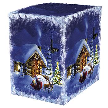Подарочная коробка для кружки "Новогодний домик"
