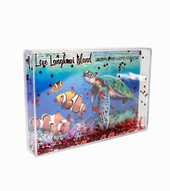 Рамка водяная прямоугольная с сердечками