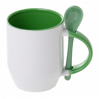 Кружка+ложка зеленая