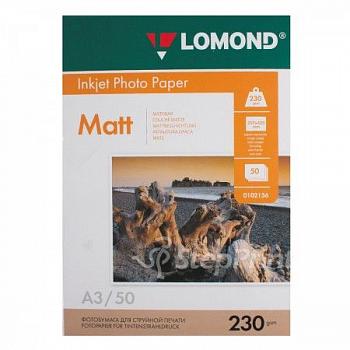 Фотобумага Lomond матовая А3 230гр/м 50 л