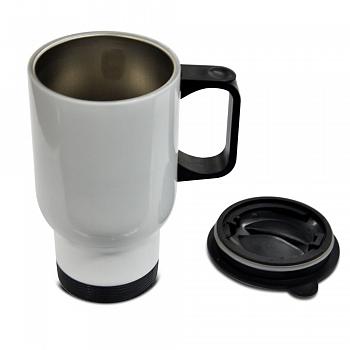 Кружка автомобильная металлическая 480 мл белая