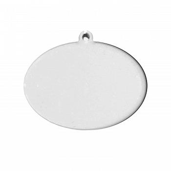 Брелок Овал Горизонтальный белый