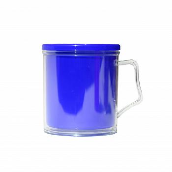 Кружка пластиковая АК2 синяя под полиграфическую вставку