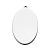 Брелок Овал Вертикальный белый