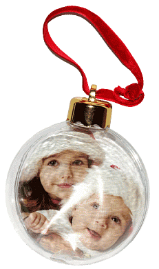 Новогодний шар 7,8 см под полиграфическую вставку