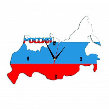 Часы металлические Карта России