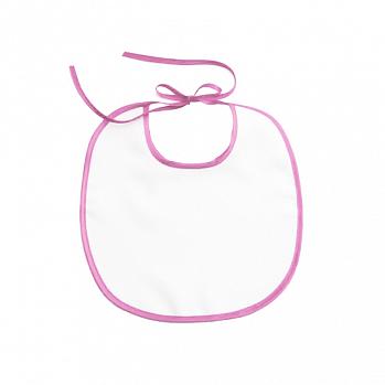 Слюнявчик на завязках розовый