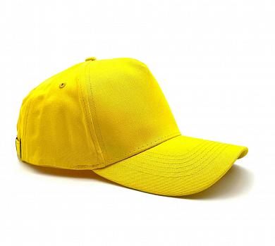 Бейсболка хлопковая на металлической застежке Желтая