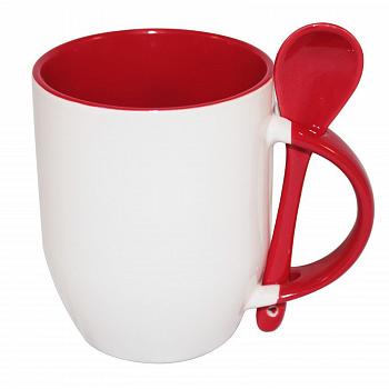 Кружка+ложка красная