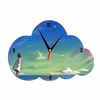 Часы металлические Облако
