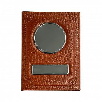 Обложка для автодокументов кайман, нат. кожа, коричневая