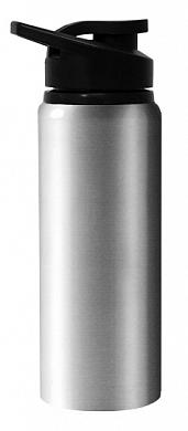Фляжка алюминиевая с крышкой для питья 700 мл серебро