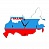 Часы металлические Карта России