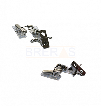 Клипсы для бейджей металл с булавкой на самокл. подл