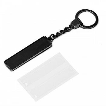 Брелок с Бортиком и линзами Госномер черный хром Премиум