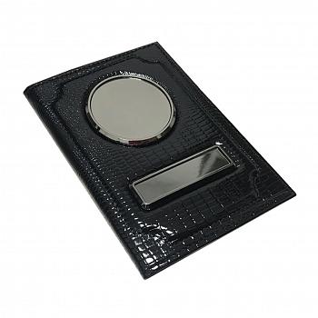 Обложка для автодокументов, рептилия, нат. кожа, черная