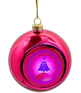 Новогодний шар 8 см розовый