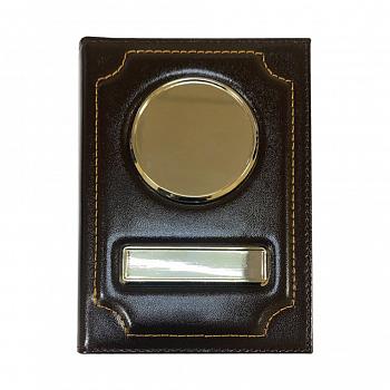 Обложка для автодокументов анилин, нат. кожа, коричневая 