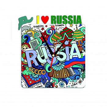 Часы металлические I love Russia