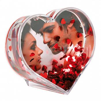 Рамка водяная в форме сердца  под полиграфическую вставку