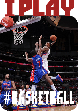 Магнит металлический I Play Basketball