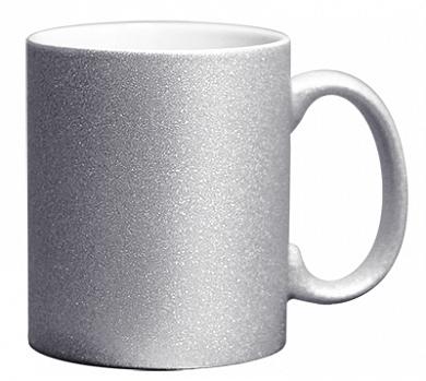 Кружка перламутровая серебряная матовая