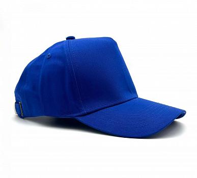 Бейсболка хлопковая на металлической застежке Синяя