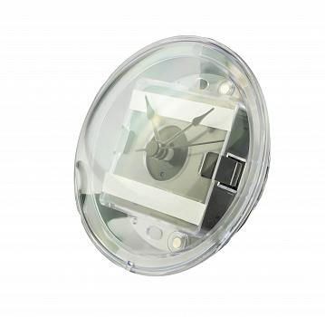 Часы акриловые на магните 10 см под полиграфическую вставку