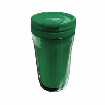 Кружка-термос АК5 пластиковая зеленая + крышка
