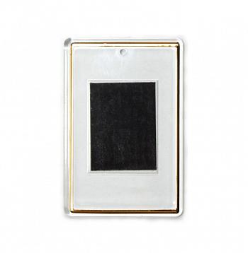 Магнит акриловый 52х77 прозрачный с золотым тиснением