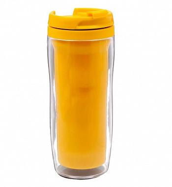 Термостакан пластиковый желтый 350 мл