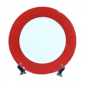 Тарелка керамическая с красной заливкой 20 см LQSM8-R