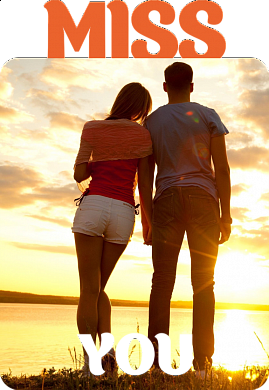 Магнит металлический Miss You