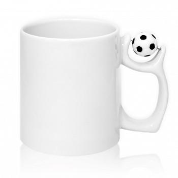 Кружка с мячом Футбол белая