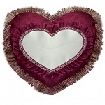 Наволочка сердце бордовая