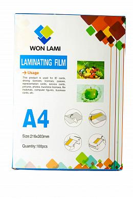 Пленка для ламинирования глянцевая А4 216х303 175 мкм 100 л