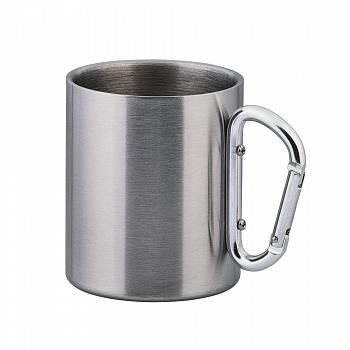 Кружка металлическая с карабином 300 мл