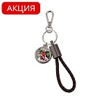 Брелок с кабелем для зарядки Android и открывашкой коричневый