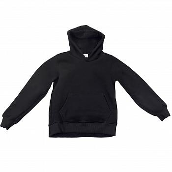 Толстовка детская хлопок кенгуру черная 3XS 128-134
