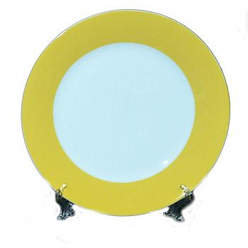 Тарелка керамическая с желтой заливкой 20 см 