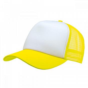 Бейсболка для сублимации с сеткой Желтая 