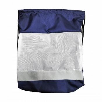 Мешок для обуви со светоотражающей полосой темно-синий