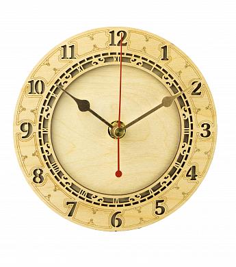 Часы деревянные под полиграфическую вставку