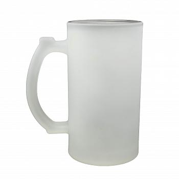 Кружка пивная стеклянная матовая