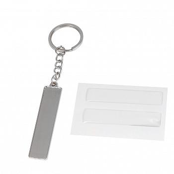 Брелок с Бортиком и линзами Госномер серебряный Премиум