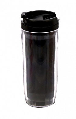 Термостакан пластиковый черный 350 мл