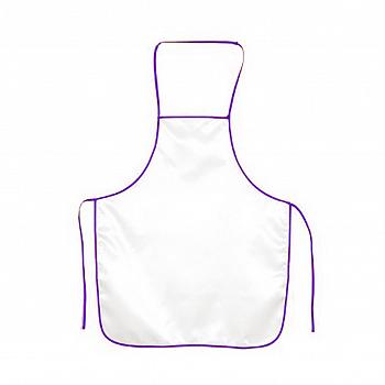 Фартук Габардин белый/фиолетовый