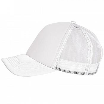 Бейсболка для сублимации с сеткой Белая Ч/З