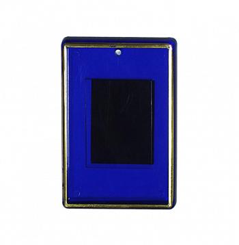 Магнит акриловый 52х77 синий с золотым тиснением